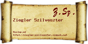 Ziegler Szilveszter névjegykártya